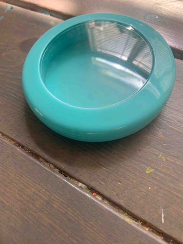 Teal Padded Round Decorative Display Plate Holder