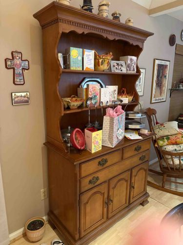 Traditional Wooden China Hutch