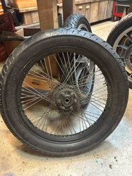 Motorcycle Spoked Wheel with Metzeler ME 880 Tire