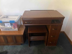 Vintage Lane Cedar Chest and Sewing Machine Desk Set