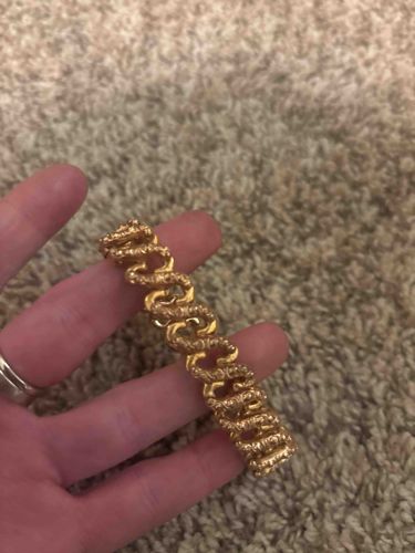 Textured Gold-Toned Link Bracelet