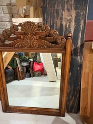 Jamestown Lounge 'Udalo' Carved Wood Wall Mirror