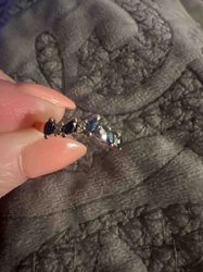 Sapphire and Diamond Bypass Ring