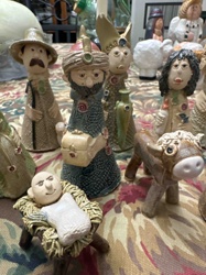 Handmade Clay Nativity Set