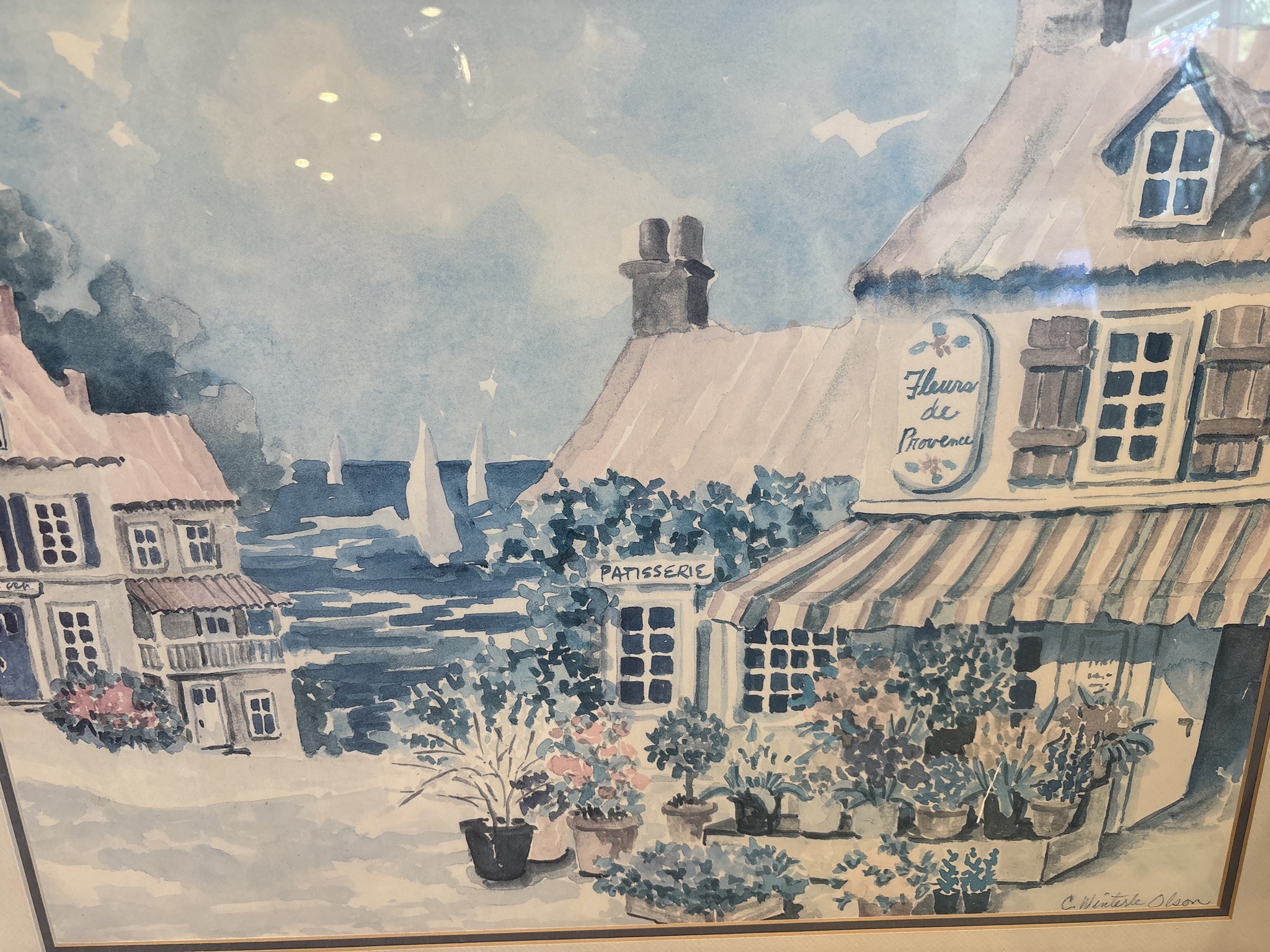 Submitted photo of Watercolor painting signed 'C. Winterle Olson'