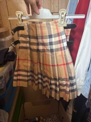 Burberry Nova Check Pleated Skirt
