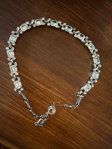 Vintage Crystal Rhinestone Choker Necklace