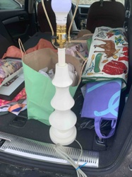 Stacked White Sculptural Table Lamp