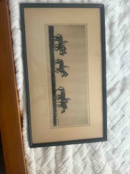 Framed Equestrian Silhouettes Art Print