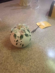 Porcelain Floral Ornament or Bell