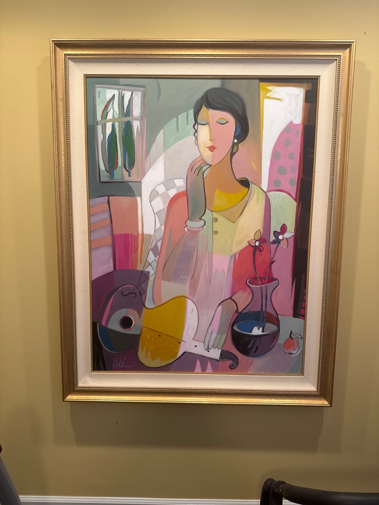 Submitted photo of Oil painting signed 'ali'