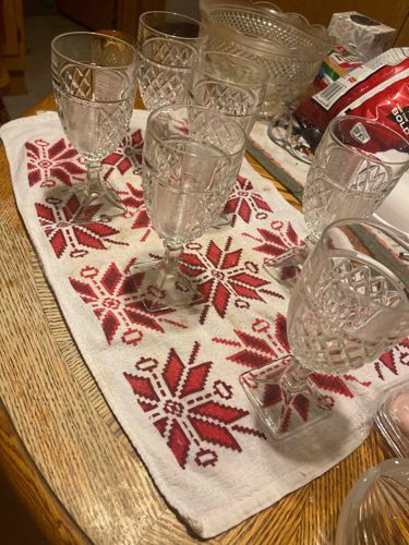 Set of Pressed Glass Goblets