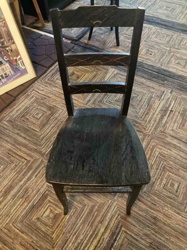 Antique Folk Art Painted Wooden Chair