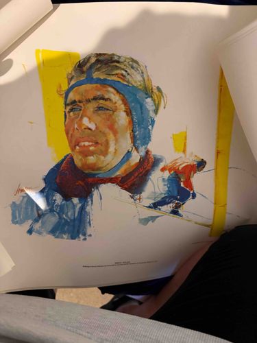 Skiing Illustration/Print by John R. Williams