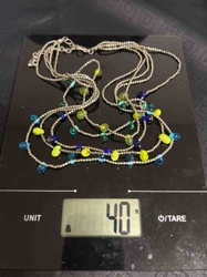 Multi-Strand Seed Bead and Glass Bead Necklace