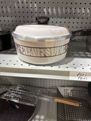 Vintage 'Parsley' Enamelware Saucepan with Lid
