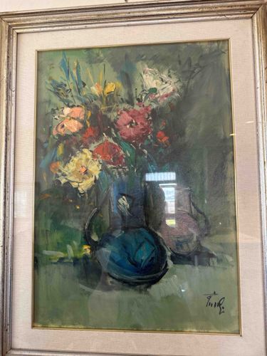 Abstract Floral Still Life Painting