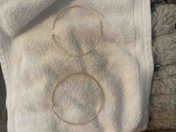 Gold-Tone Textured Hoop Earrings