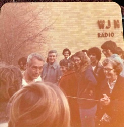 Vintage Color Photograph of Paul Newman at WJN Radio