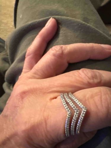 Triple Chevron Pavé Band Ring