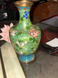 Cloisonne Floral Miniature Vase