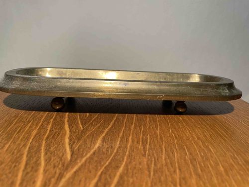 Oval Brass Tray with Ball Feet