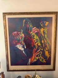 Abstract Saxophonist Art Print by Anthony Quinn