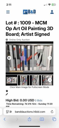 MCM Op Art 3D Oil Painting