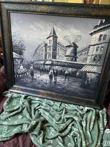 Parisian Street Scene Oil Painting by Lambert