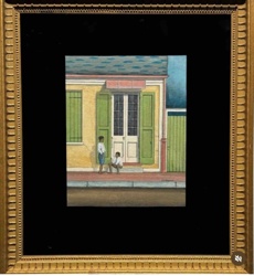 New Orleans Street Scene with Children