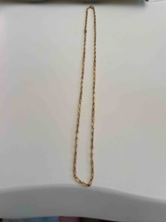 Peruvian 18 Carat Gold Paperclip Chain Necklace