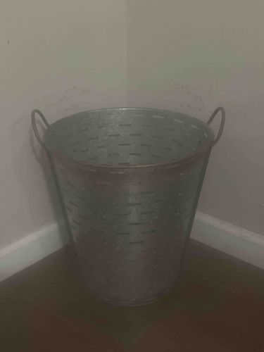 Galvanized Metal Planter Bucket with Handles