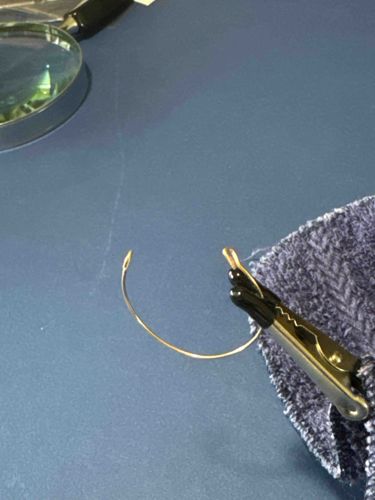 Incomplete Gold-Toned Earring Hoop Component