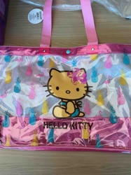 Hello Kitty Tropical Print Clear Beach Tote Bag