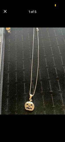 Jack-O'-Lantern Pendant Necklace