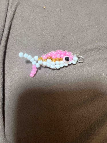 Beaded Fish Charm