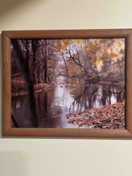 Framed Autumn River Landscape Photographic Print