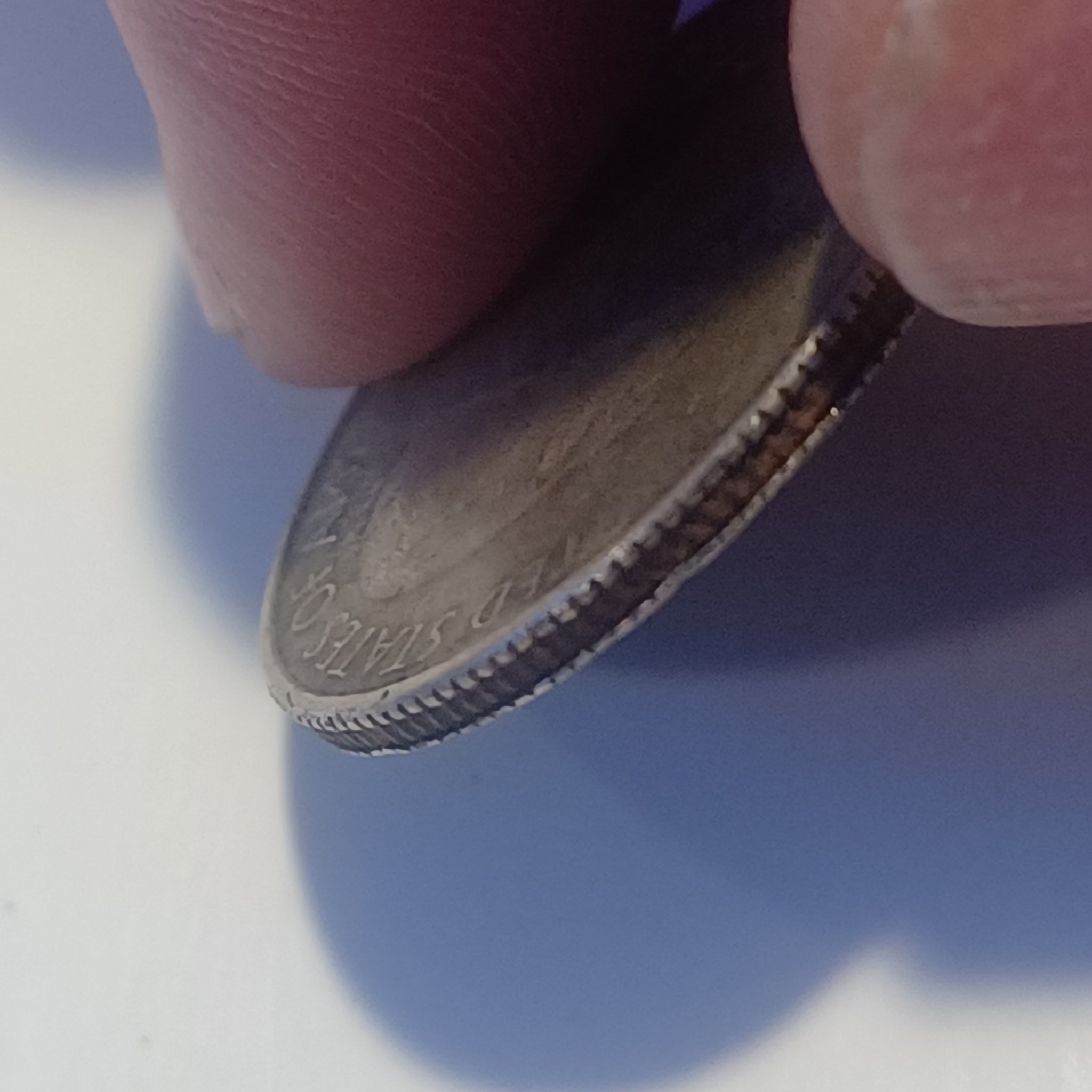 Submitted photo of United States coin with edge anomaly