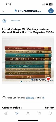 Lot of Vintage Mid Century Horizon Caravel Books (Horizon Magazine 1960s)