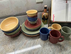 Longaberger Pottery 4-Place Setting Dinnerware Set
