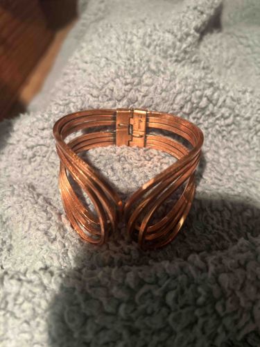 Copper-Toned Multi-Strand Cuff Bracelet