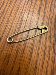 Decorative Gold-Tone Safety Pin