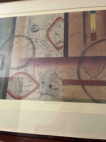 Abstract Geometric Print in Frame