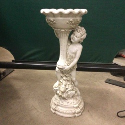 Cherub/Putti Figural Pedestal Planter Stand