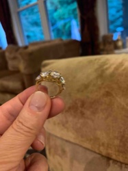 Gold-toned Cluster Stone Ring