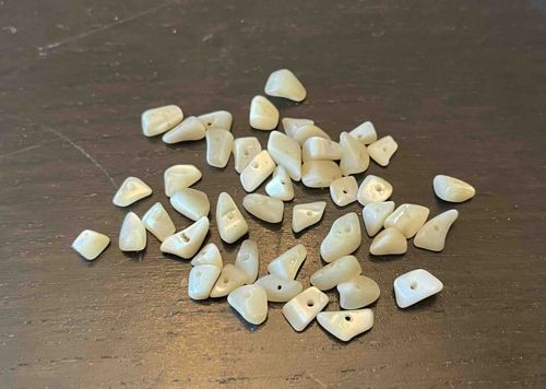 Tumbled Mother-of-Pearl or Shell Chip Beads