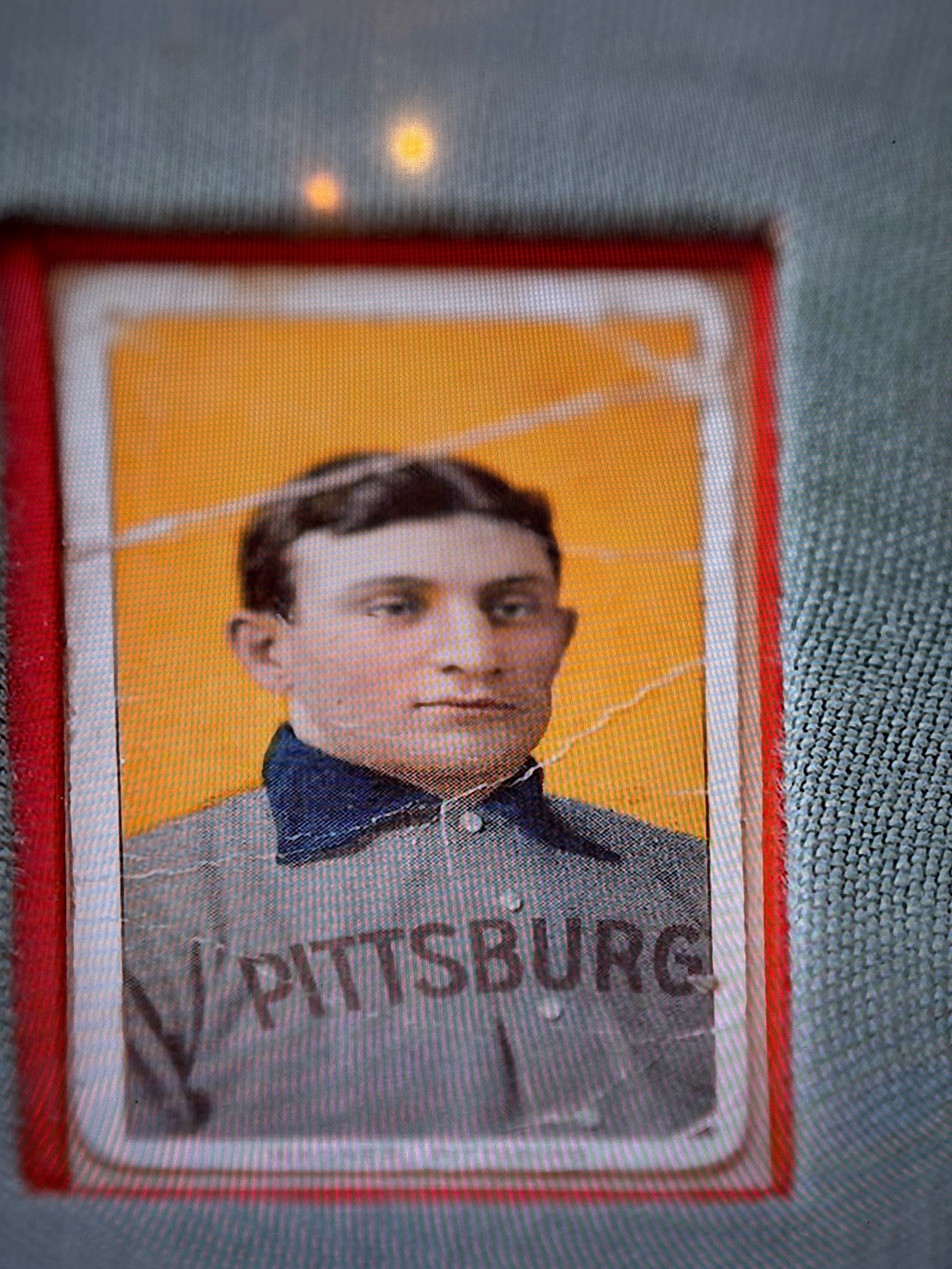 Submitted photo of Vintage baseball trading card featuring a player for Pittsburg (not authenticated)