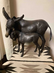 Bronze Burro Sculpture by Liana Star York