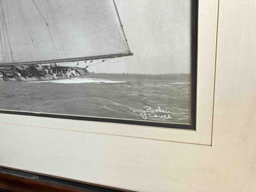 Beken of Cowes Black and White Yachting Photograph