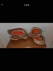 Mid-Century Modern Lava Glaze Interconnected Ceramic Serving Dish Set
